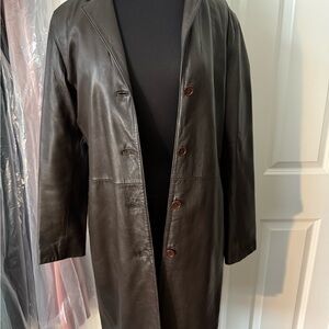 INC International Concepts Women's Black Leather Jacket